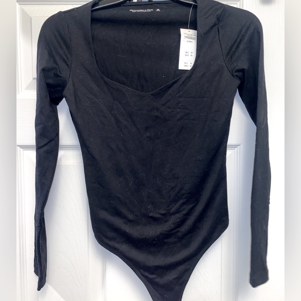Abercrombie x-small long sleeve black body suit